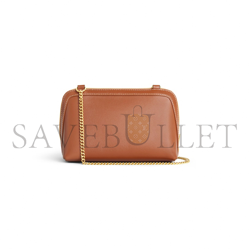 Ce**e clutch on chain cuir triomphe in smooth calfskin 10e383dr8.04lu (16.5*11*8cm)
